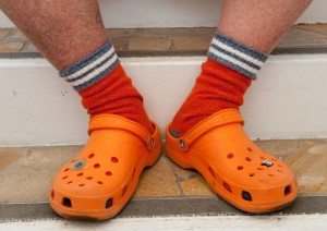 orange-crocs